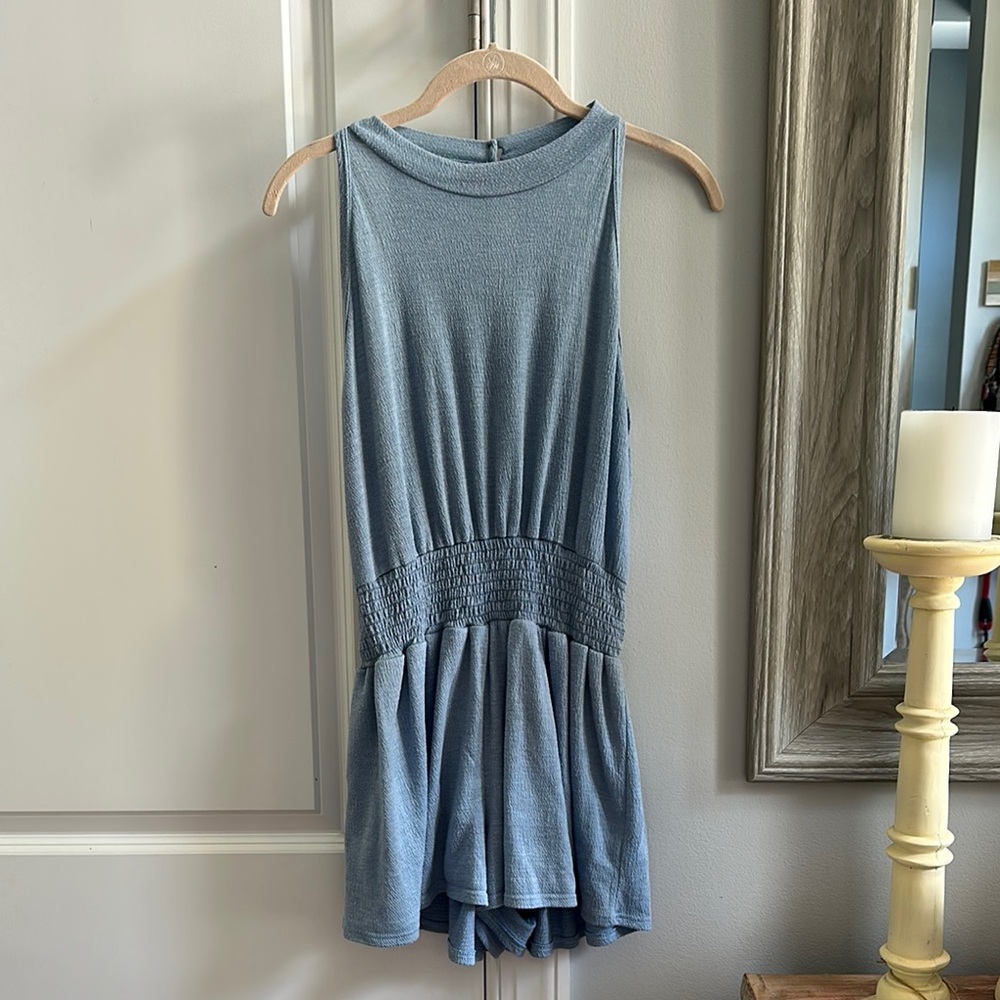 Sleeveless Blue Jumpsuit